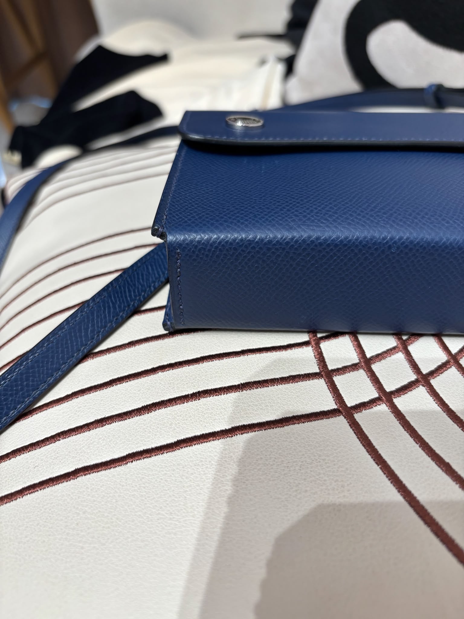 Hermes Snap Wallet Pochette Stamp K 100%Authentic, 98%New ✅收據副本 ✅Dust bag