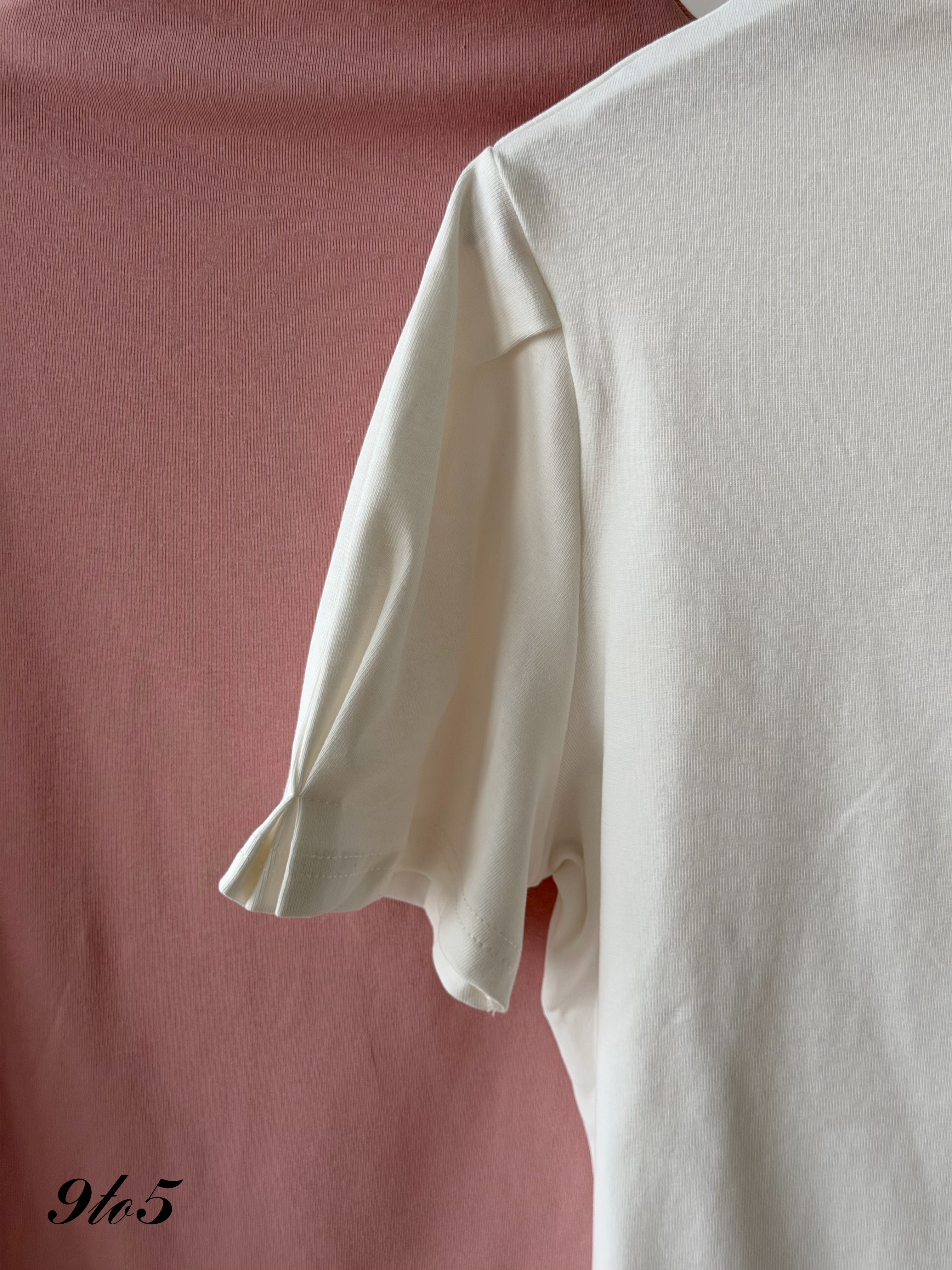 T4461 Puff Sleeve Mock Neck Top - 3 Colors 