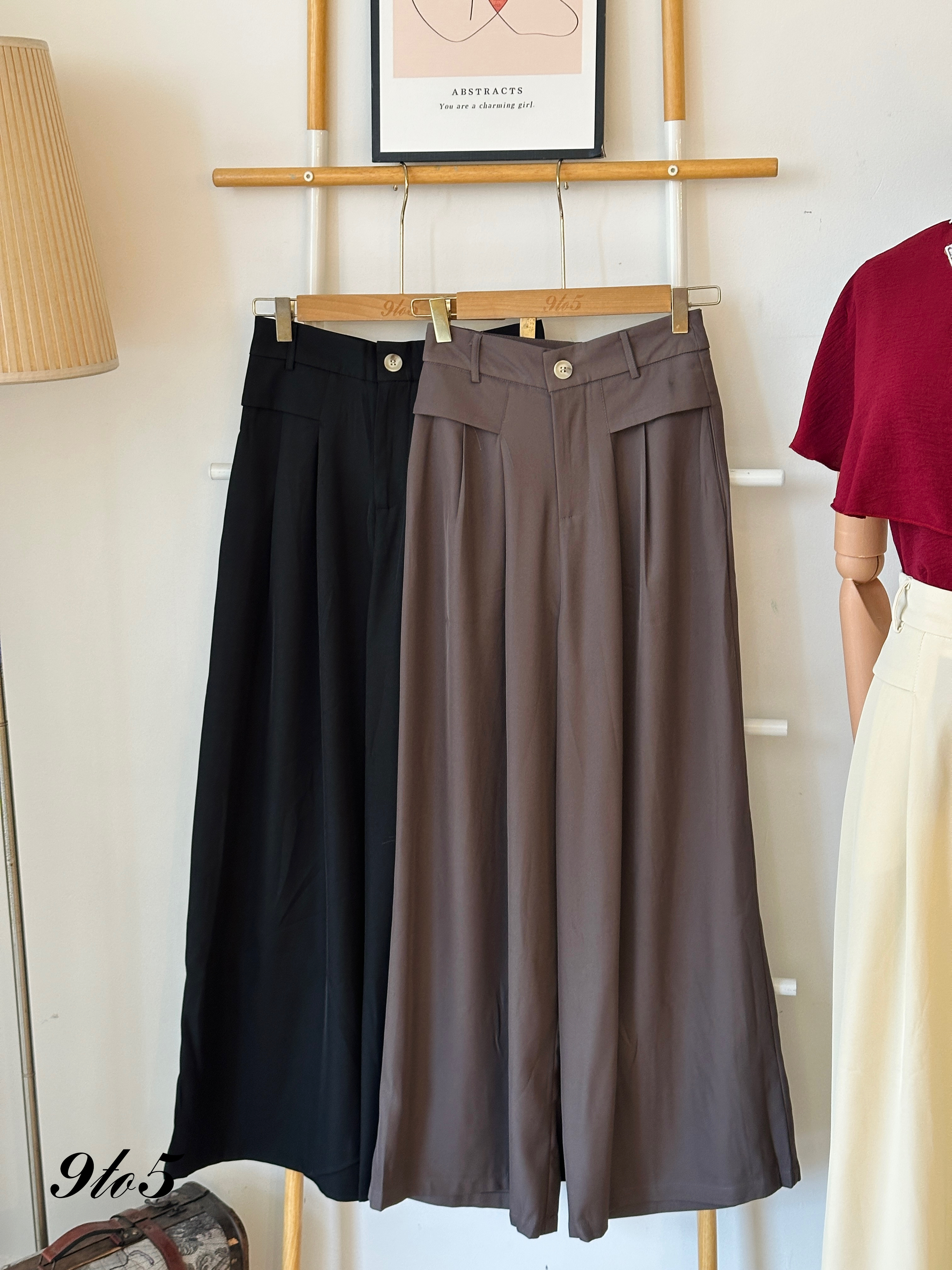 S1784 A Line Long Pants - 3 Colors