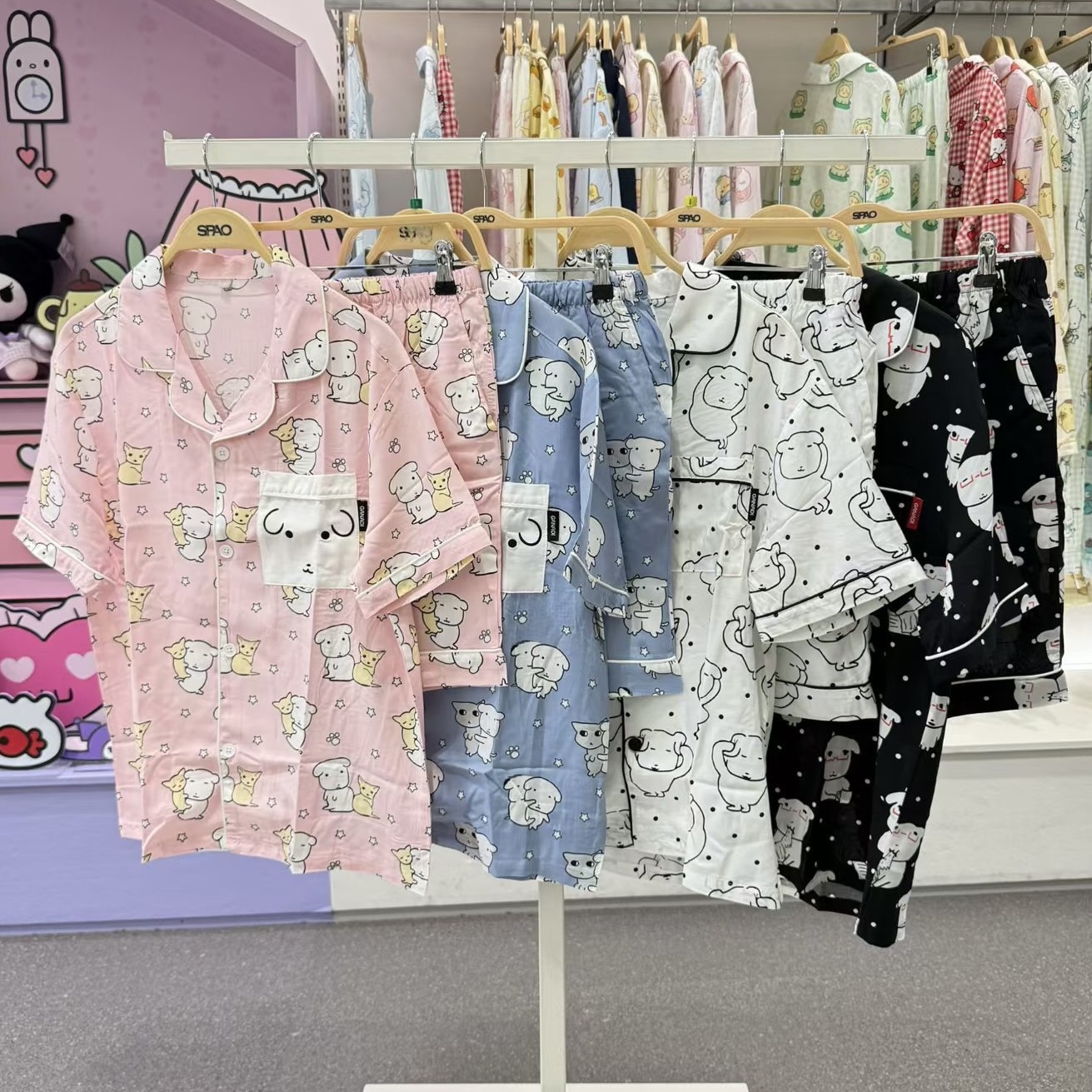 🇰🇷韓國SPAO x 抱抱狗短䄂睡衣套裝
