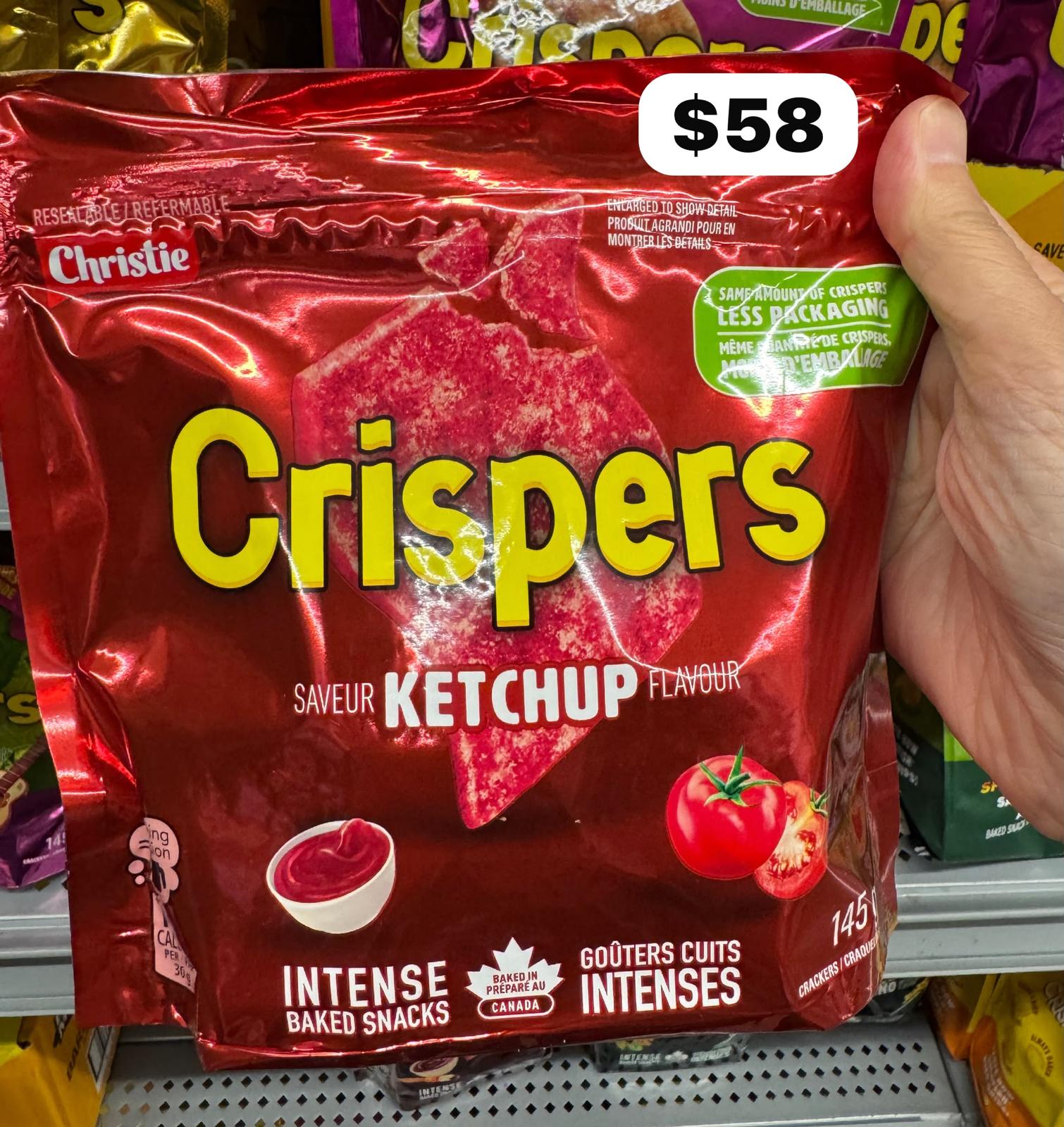 🇨🇦 Crispers Ketchup Flavour 茄汁味焗脆片 145g 茄汁味