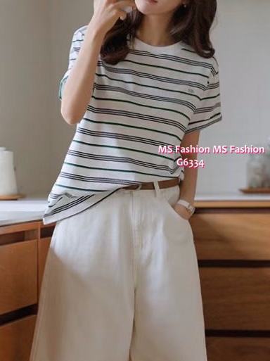 G6334 靚色橫間tee