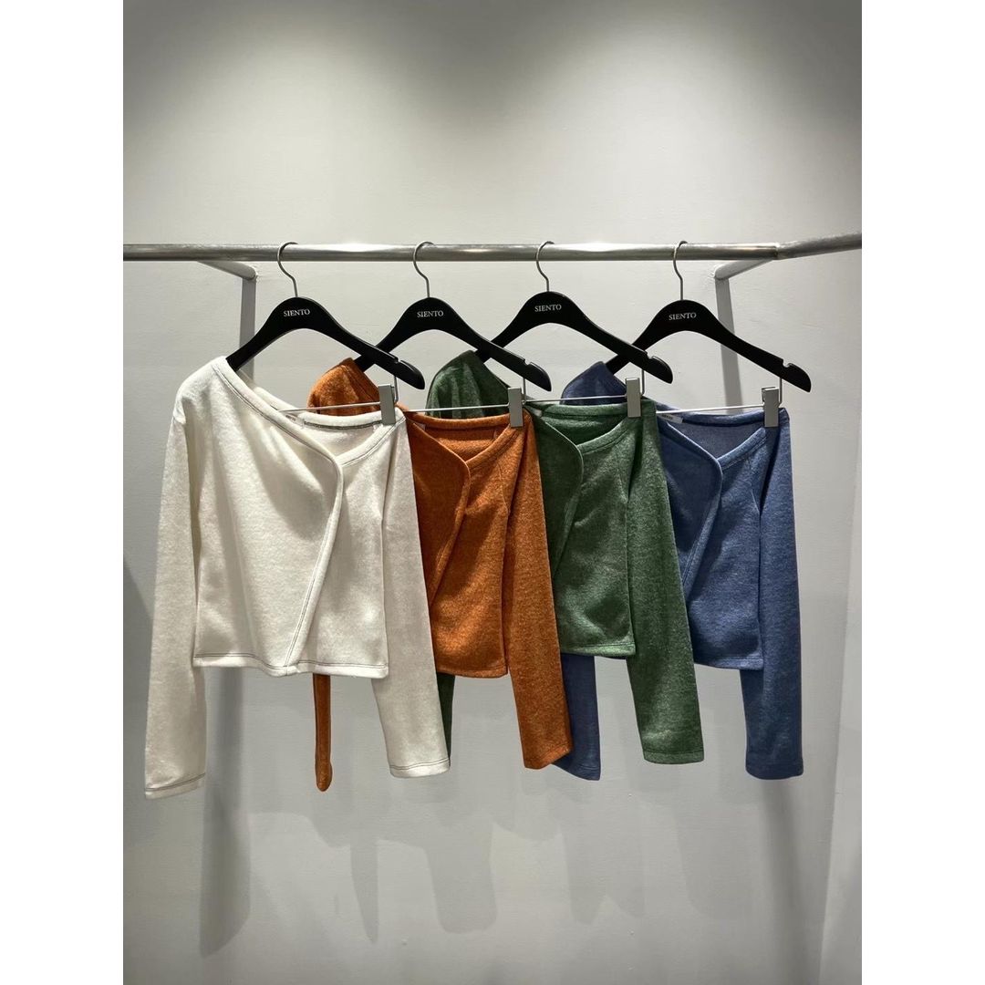 絨布面單肩Top (4色）