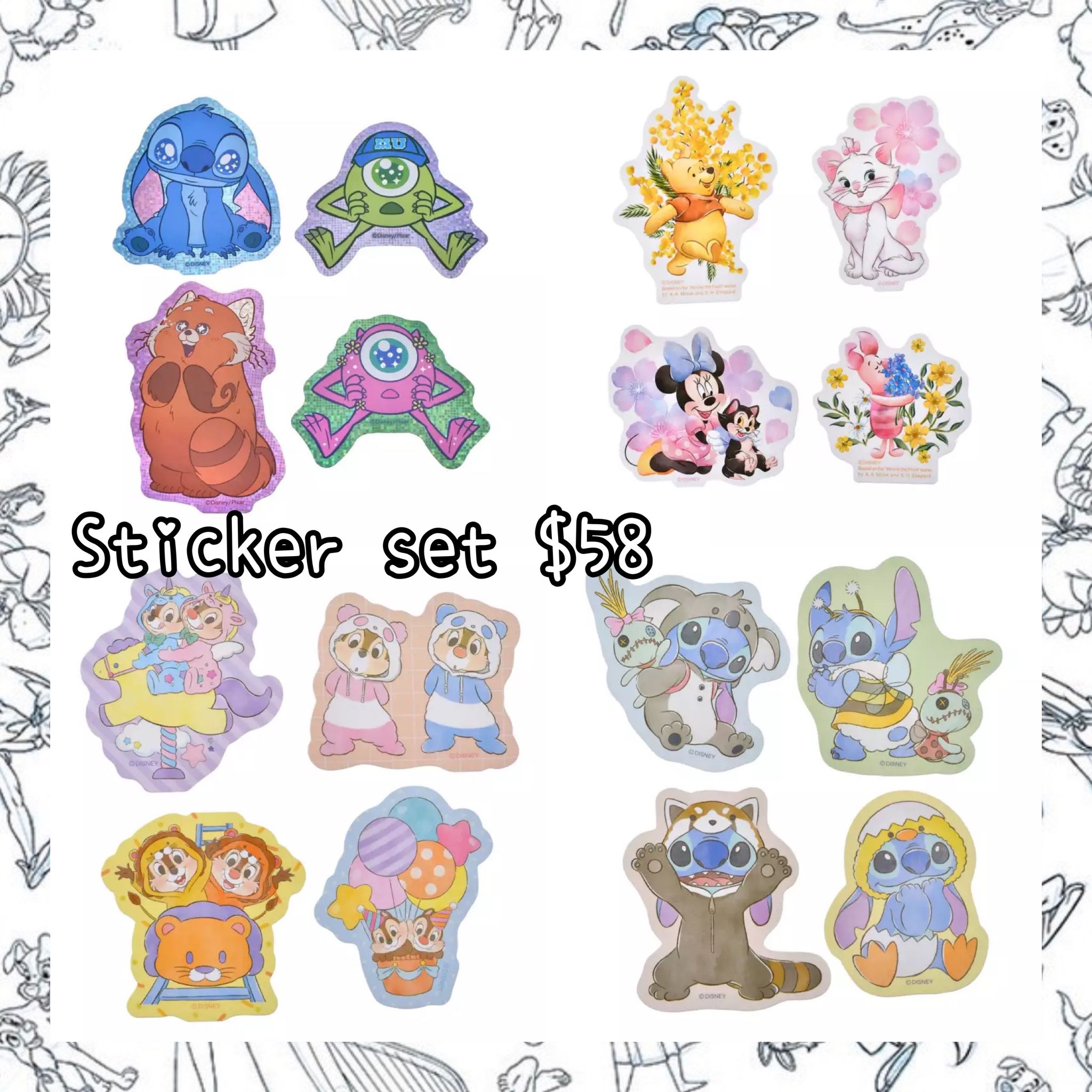 ：日本：STICKER COLLECTION STICKER SET