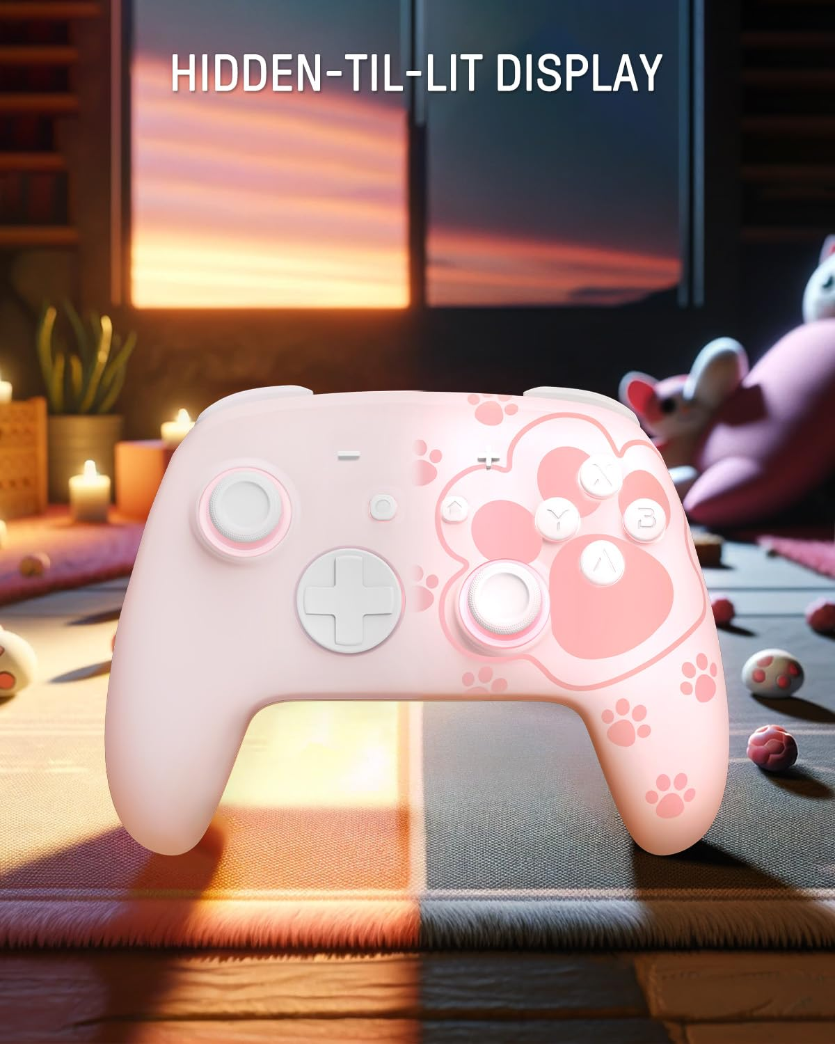 SW2 FUNLAB 螢火蟲加強版無線控制器 FF01A (貓爪)  Firefly Enhanced Wireless Controller for Nintendo Switch/OLED/Lite FF01A (Cat Paw) SW2-0357