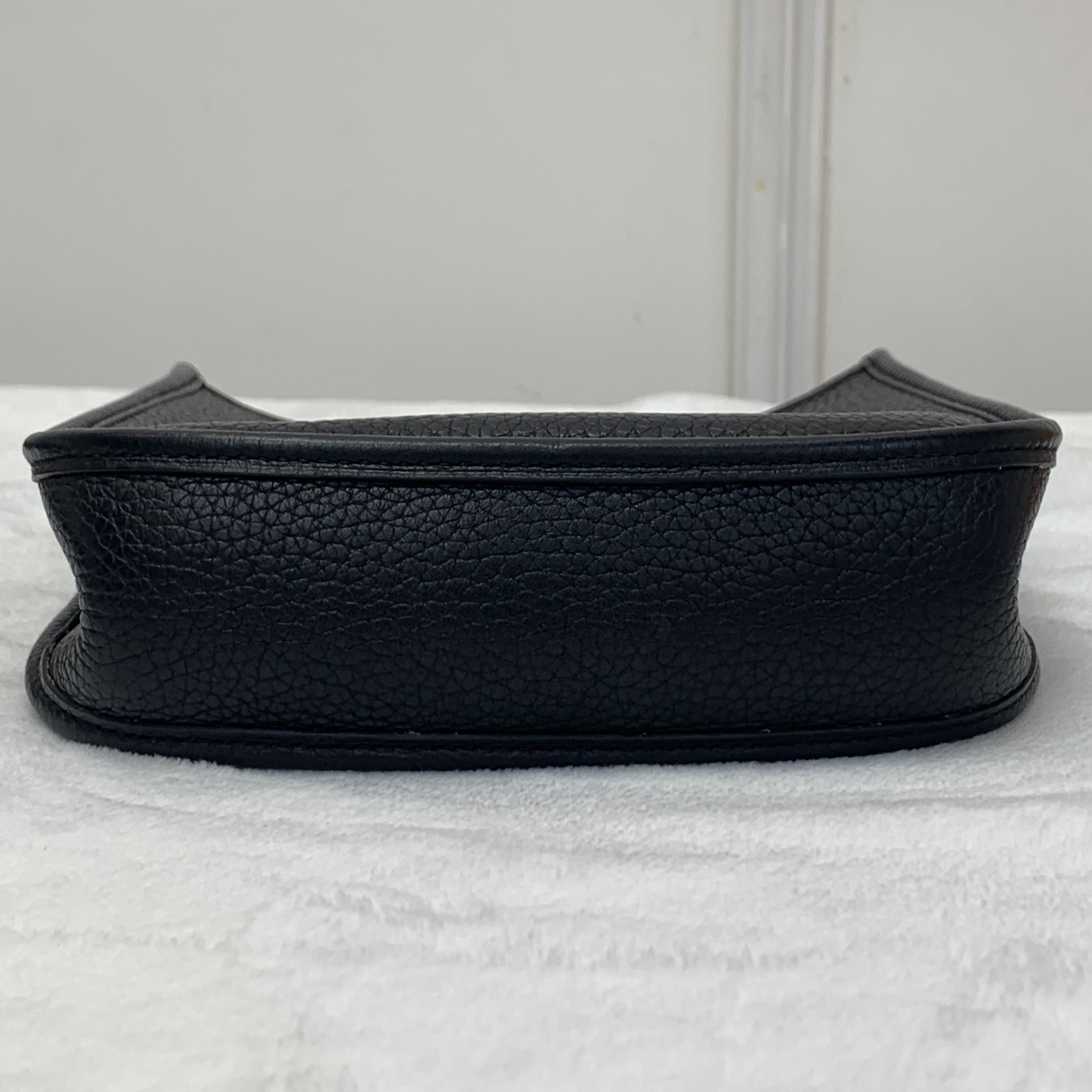 Hermes Mini Evelyne 黑色銀扣TC皮