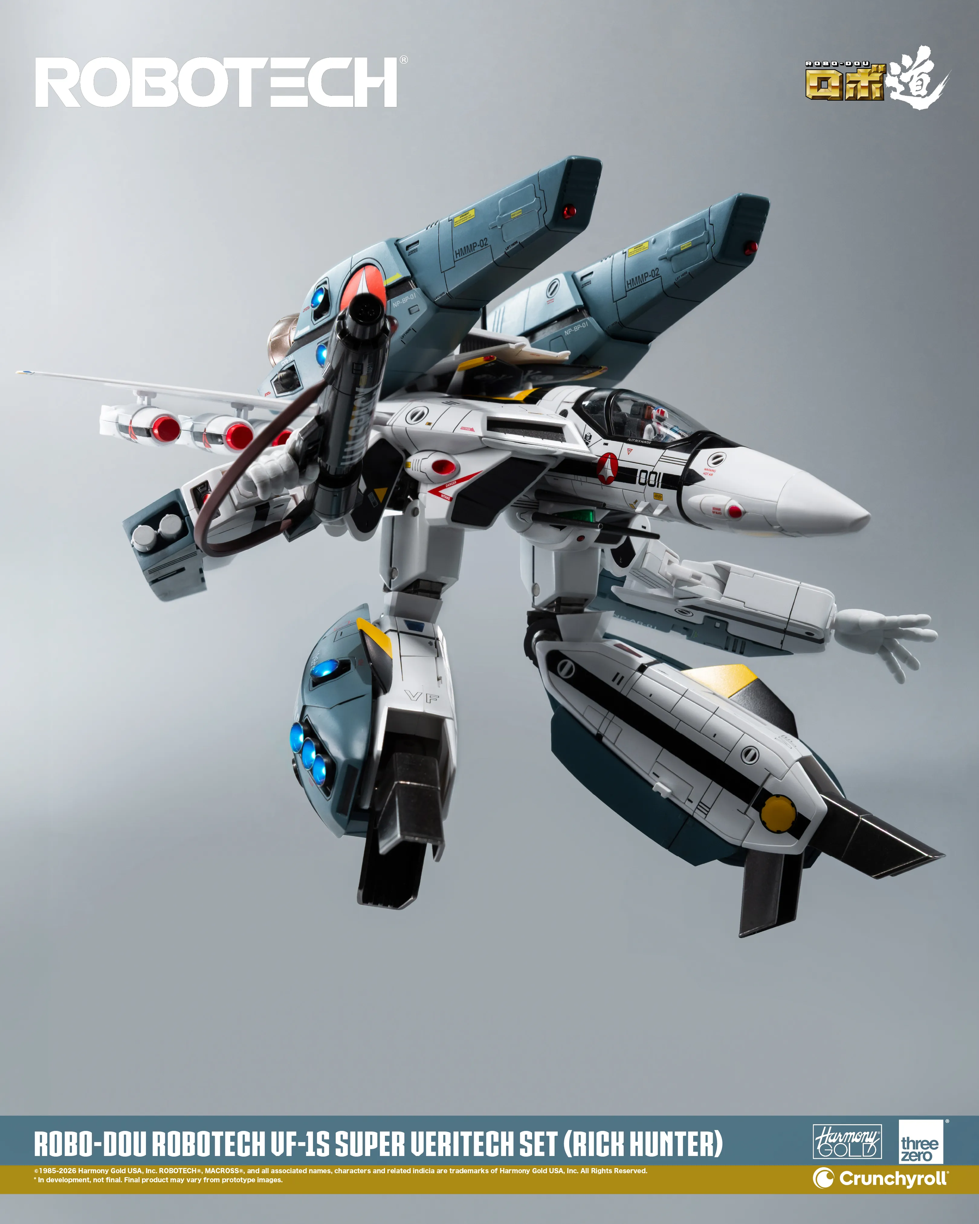 (預訂訂金 $700) (總價 $1786) threezero ROBO道 超時空要塞 Macross VF-1S 變形戰鬥機超級裝甲套裝 (獵龍 洛·福卡) (行版) ROBO-DOU Robotech VF‐1S Super Veritech Set (Rick Hunter Roy Fokker) (TZ-3Z0307) 