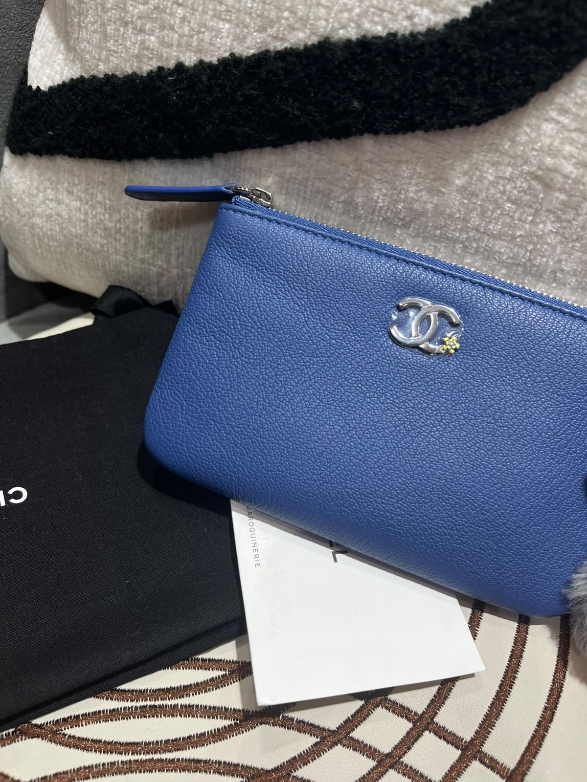 未使用品 Chanel zip mini pouch 15cm 牛皮 100%Authentic, 未使用品,unused ✅card✅dust bag✅box