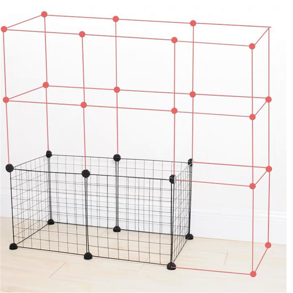 不鏽鋼網層架 DIY格仔收納櫃 組合櫃分隔板 寵物圍欄板 收納架置物架 白色［平行進口］ HK2760