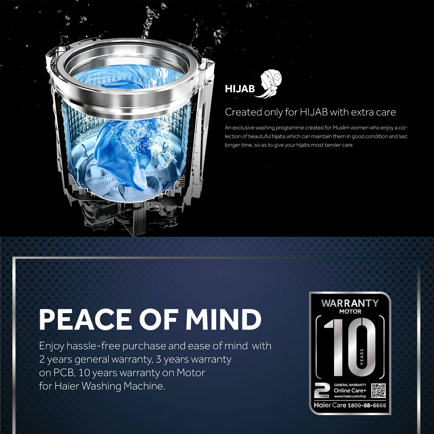 Haier 10kg Top Load Washing Machine (HWM100-316S6)