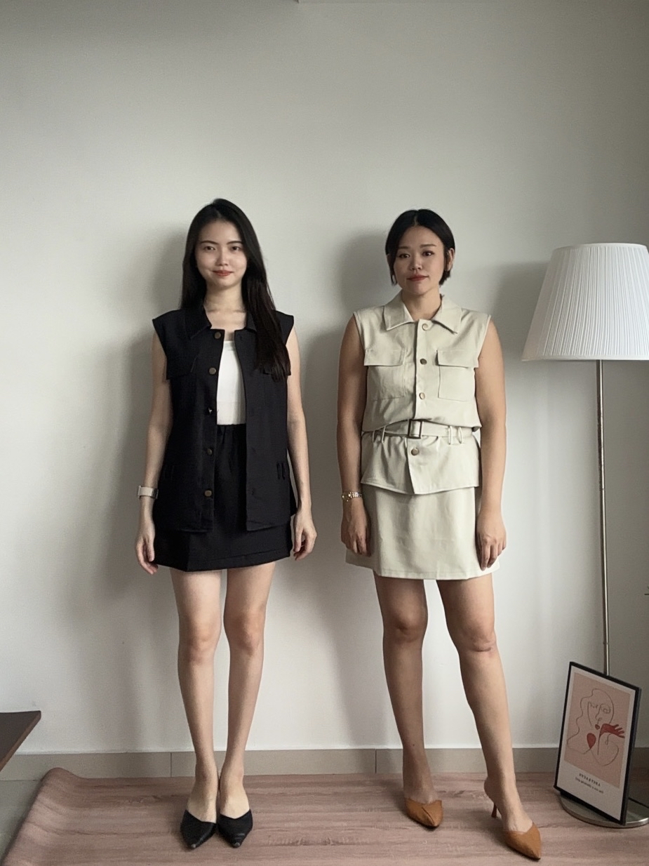 D2363 Long Vest Matching Set - 3 Colors 