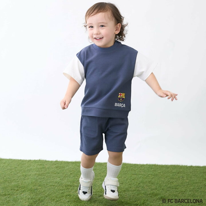 🇯🇵預訂 日本直送🇯🇵Petit Main x 巴塞球隊系列兩色球隊標誌短袖上下套裝