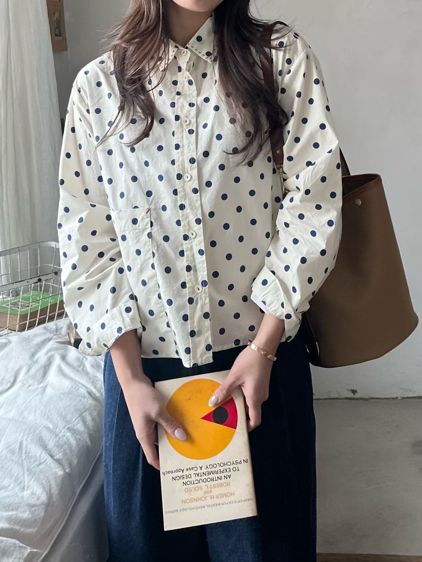 AT OY 前後袋圓點恤