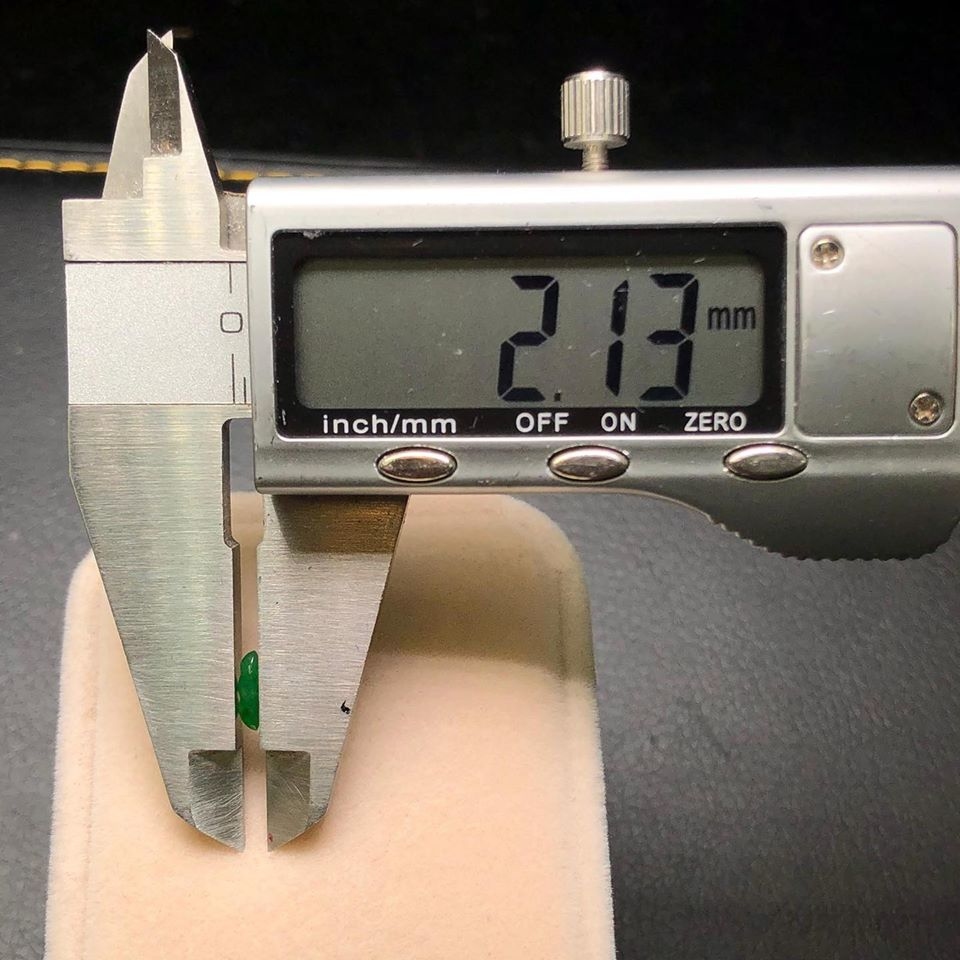 冰種滿綠翡翠福豆一對 - 1