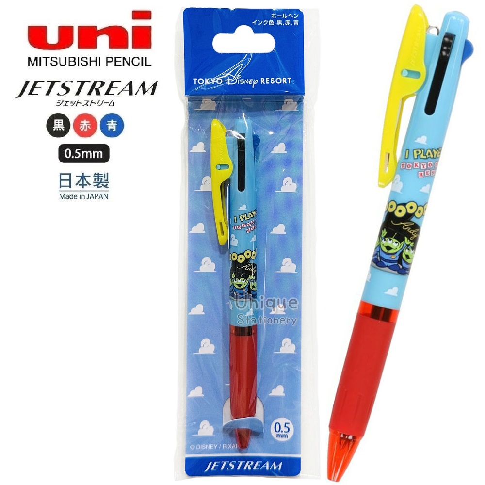 現貨｜【日本 Disney Store 限定】 Aliens 三眼仔 日本製 uni 三菱 Jetstream 0.5mm 3色 原子筆 062894