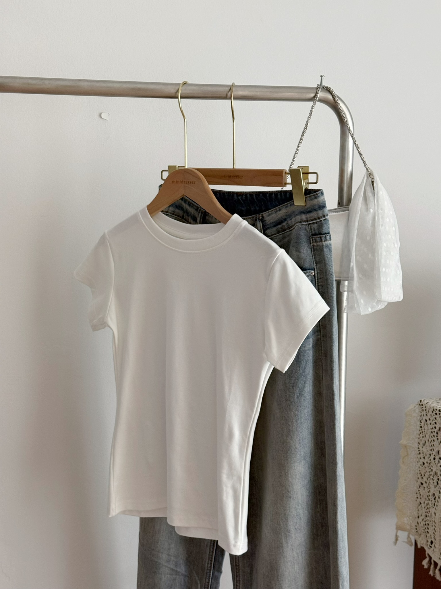 Hailey Cotton Tee | White