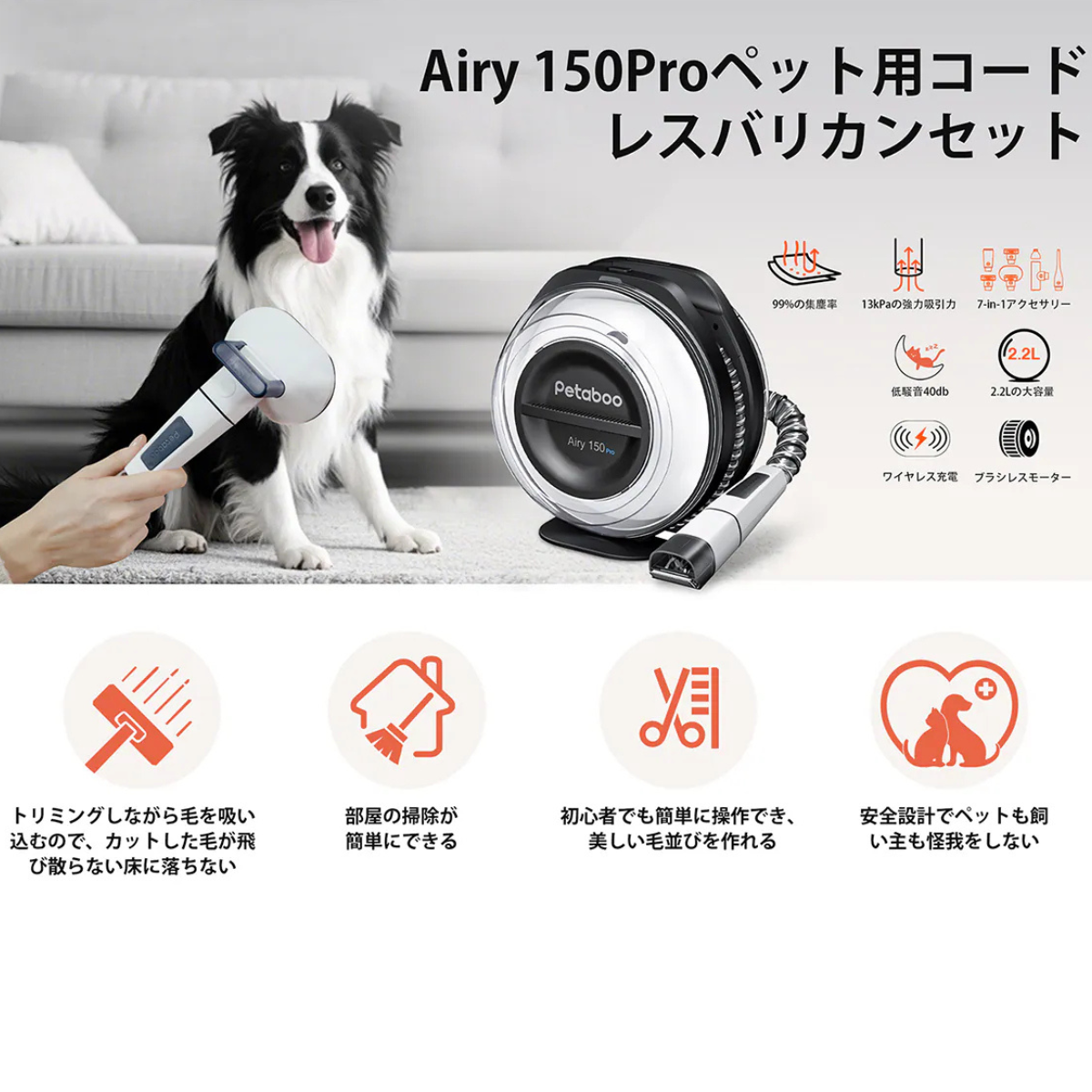 日本品牌 Petaboo 寵物美容吸毛器套裝【2/8截單，預計 :2月尾至3月中發貨】】