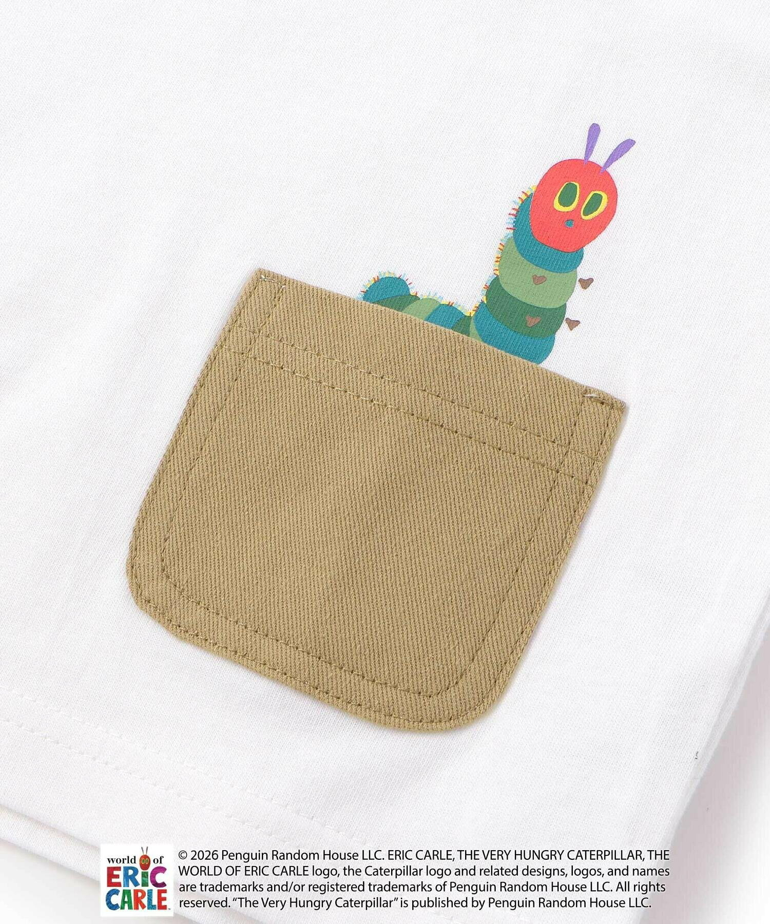 🇯🇵預訂 日本直送🇯🇵Slap Slip x 好餓的毛毛蟲系列印花口袋拼色短袖T恤