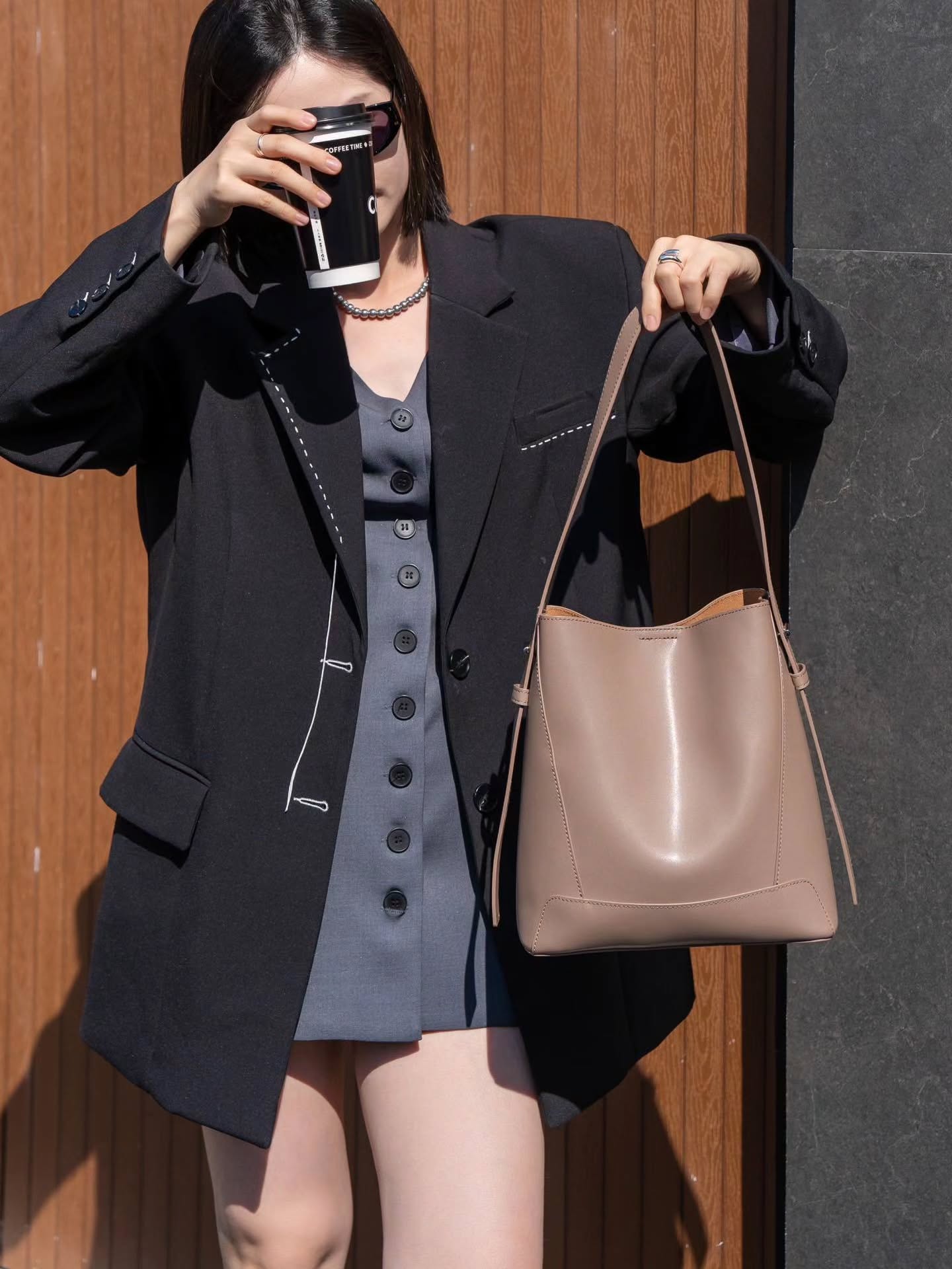 89-88808 🆕新款A级牛皮水桶包🇨🇳