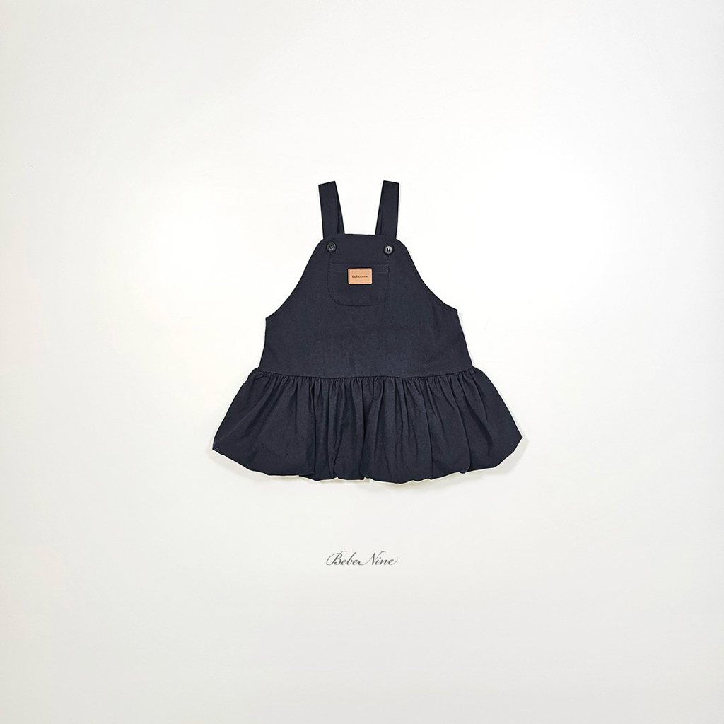 ☀️預訂 韓國直送☀️🇰🇷Bebenine三色泡泡下擺口袋純棉吊帶連身裙