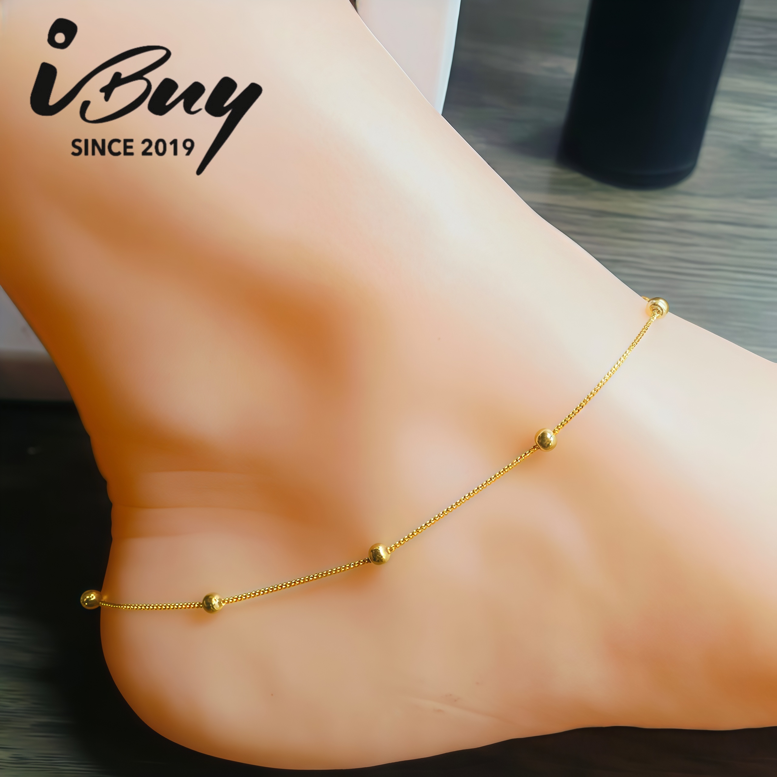 916 GOLD BALL CHAIN ANKLET 916 金 光珠脚链