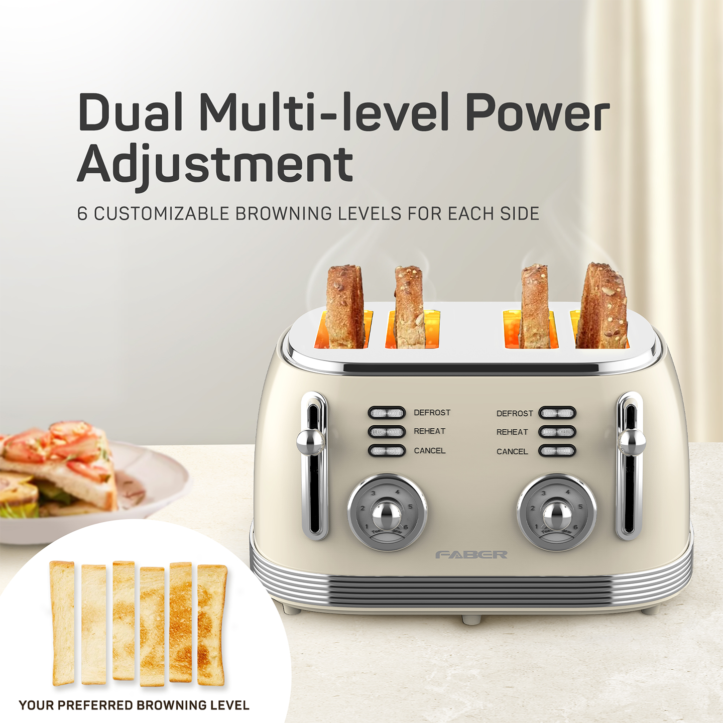 Faber Vintage Series Toaster FT V8504