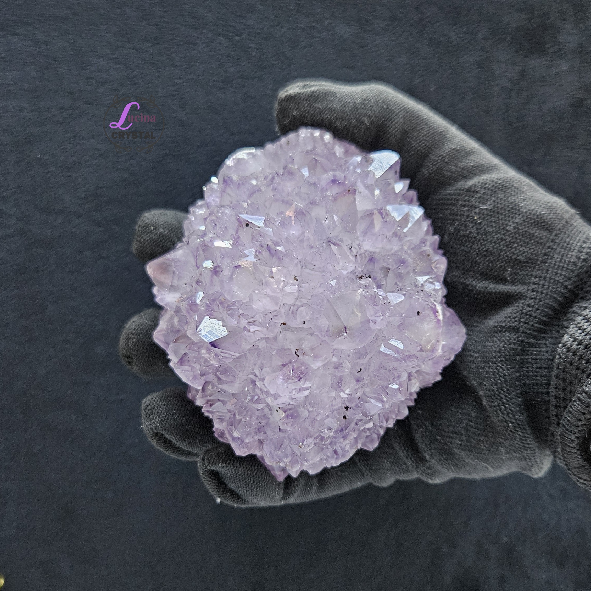 (Co#LC8554) 骨幹紫水晶花/Elestial Amethyst Flower 