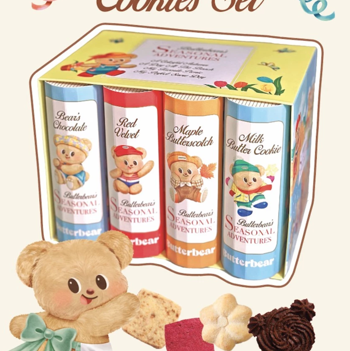 【預訂】泰國 Butter Bear 黃油小熊周邊 Seasonal Adventures Storybook Cookies Set