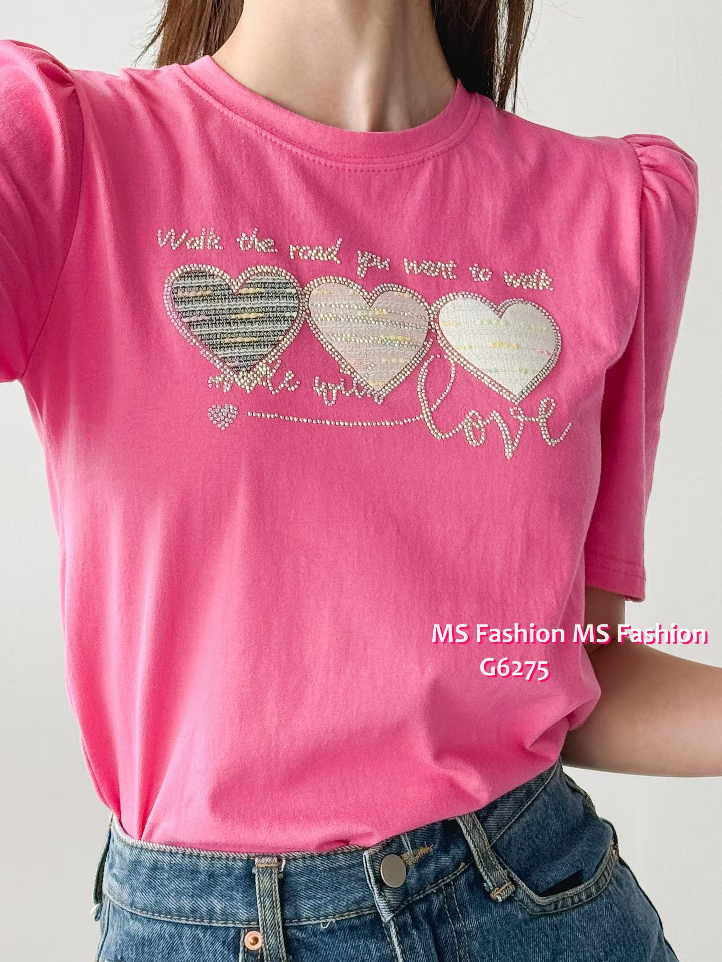 G6275 韓國🇰🇷公主膊心心tee