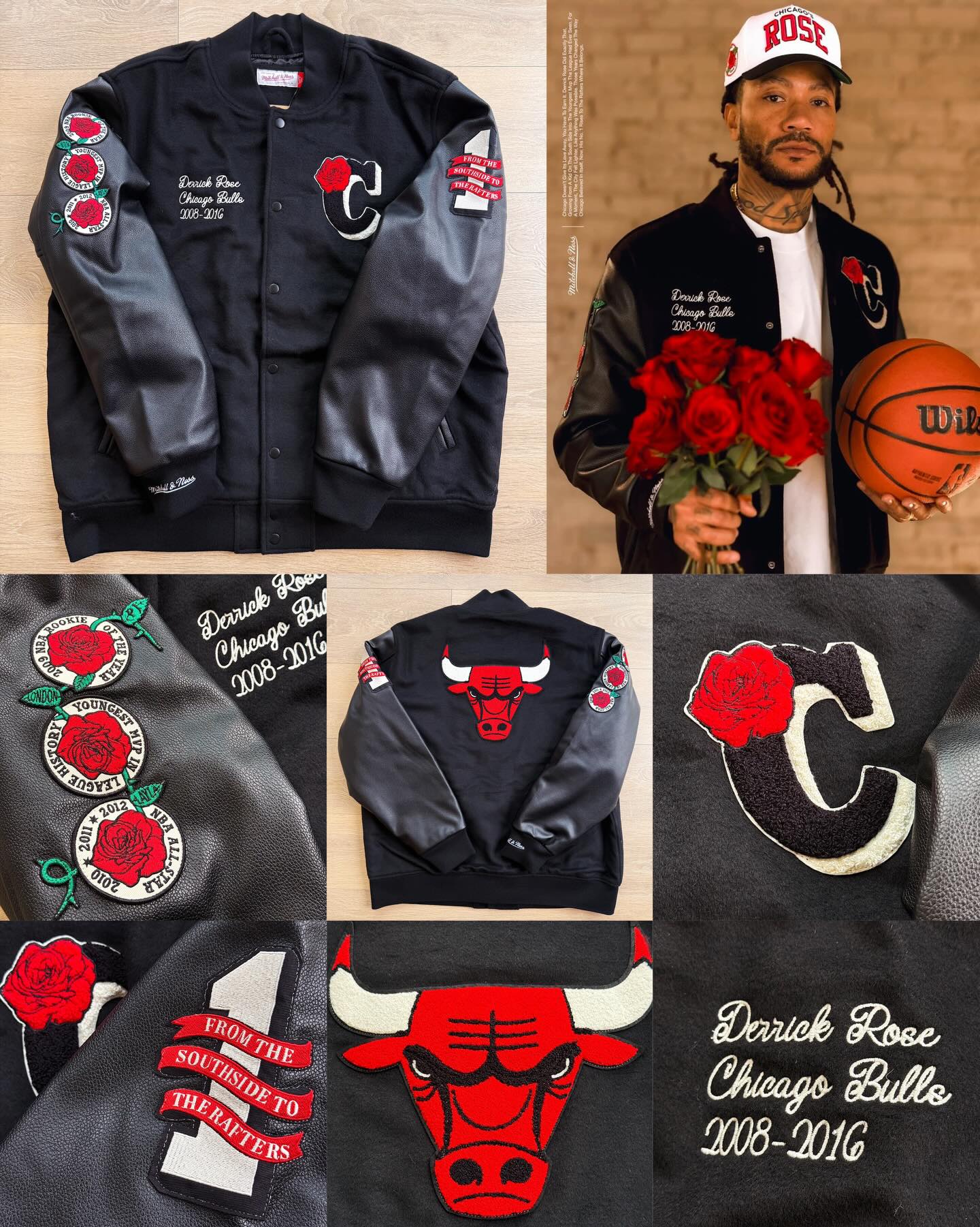 🌟M&N Derrick Rose Retirement Jacket