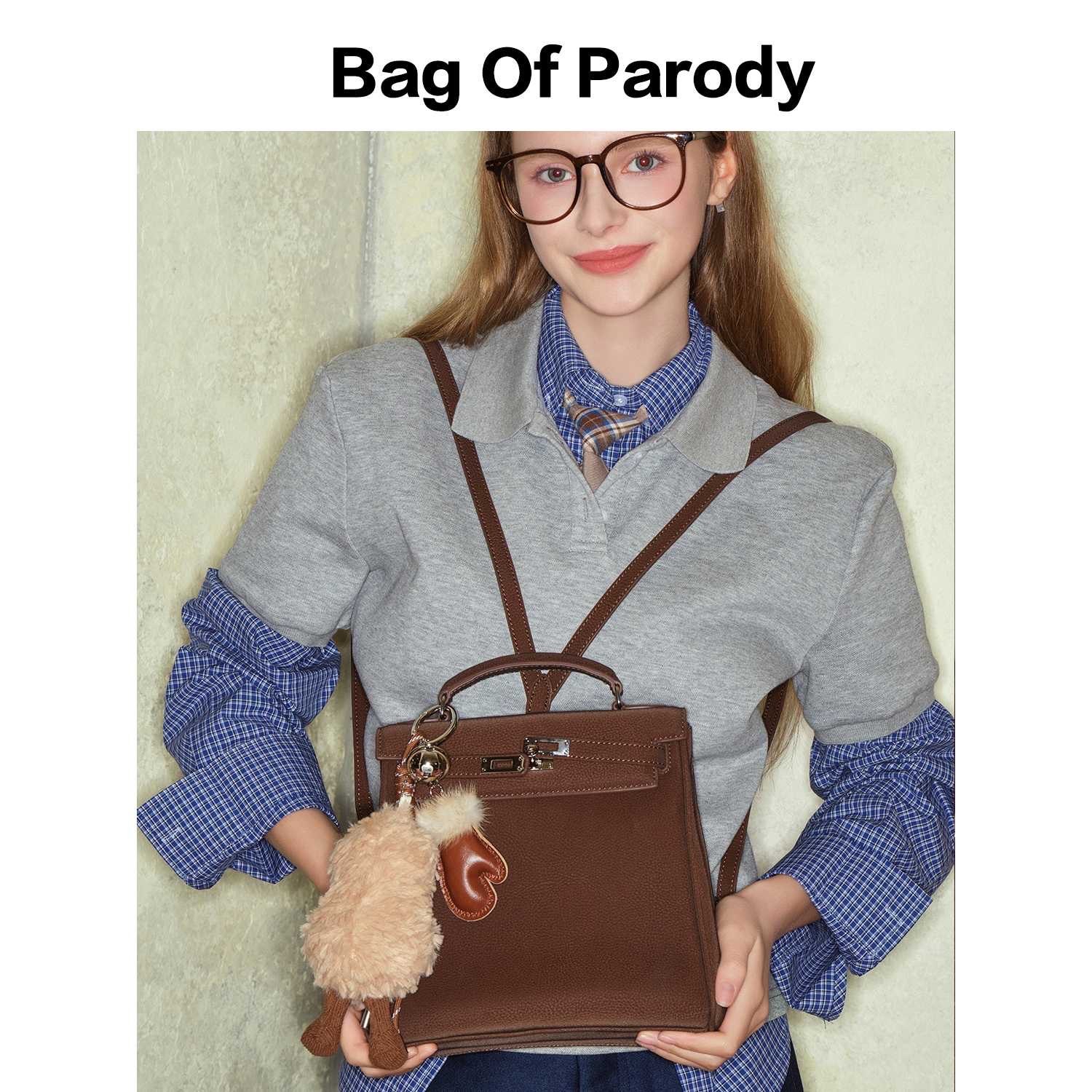 Bag Of Parody KELLY  真皮后背包✨