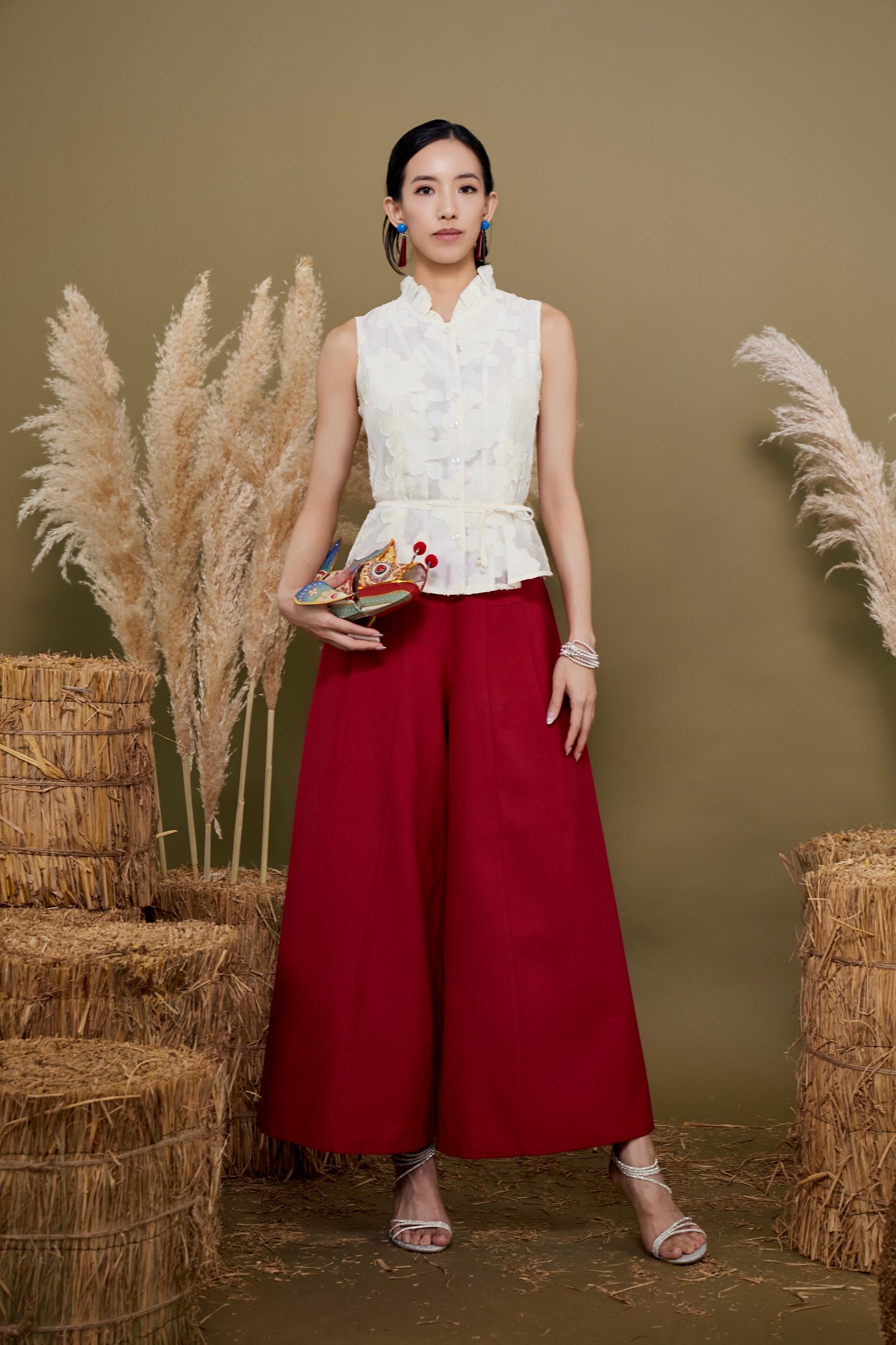 CP1675 Tailored Flared Wide-Leg Culottes