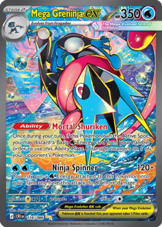 Pokemon TCG ME04 Chaos Rising 116/086 - Mega Greninja (EX)