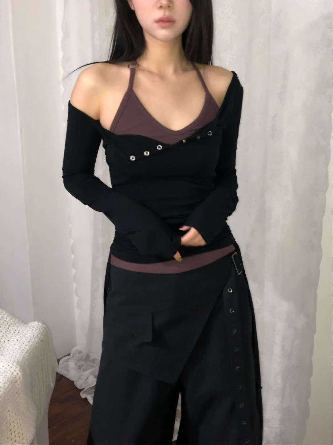 已售罄❌韓國超顯瘦啪啪扭收腰外撘