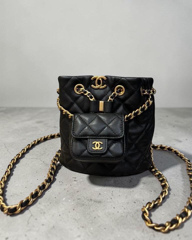 Chanel mini backpack AS3947 黑金迷你背囊 100%Authentic,98%new  ✅晶片✅Dust bag✅box