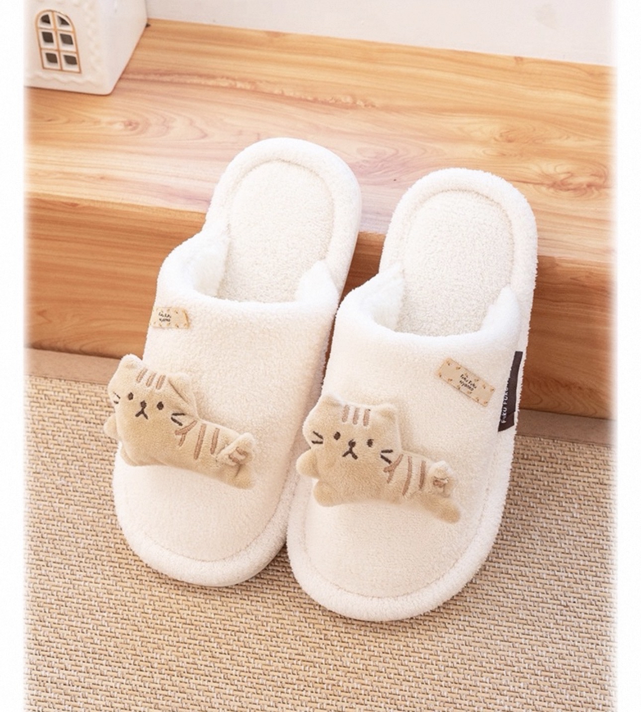 日本Hapins貓咪防滑軟底拖鞋