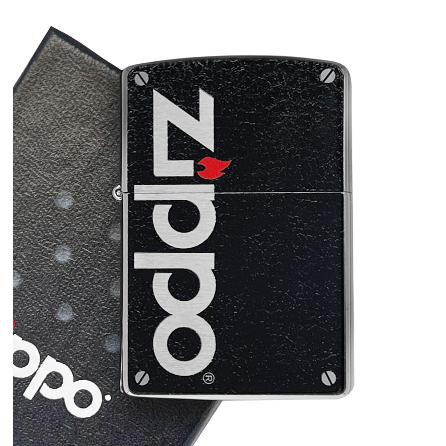 美國製造 | Zippo指定經銷商 Zippo ZA-3-276 / ZBT-3-276 雙面大標誌打火機 – 黑啞光超大 Zippo 徽章(極簡雙面版) Dual-Side Big Logo Lighter – Black Matte