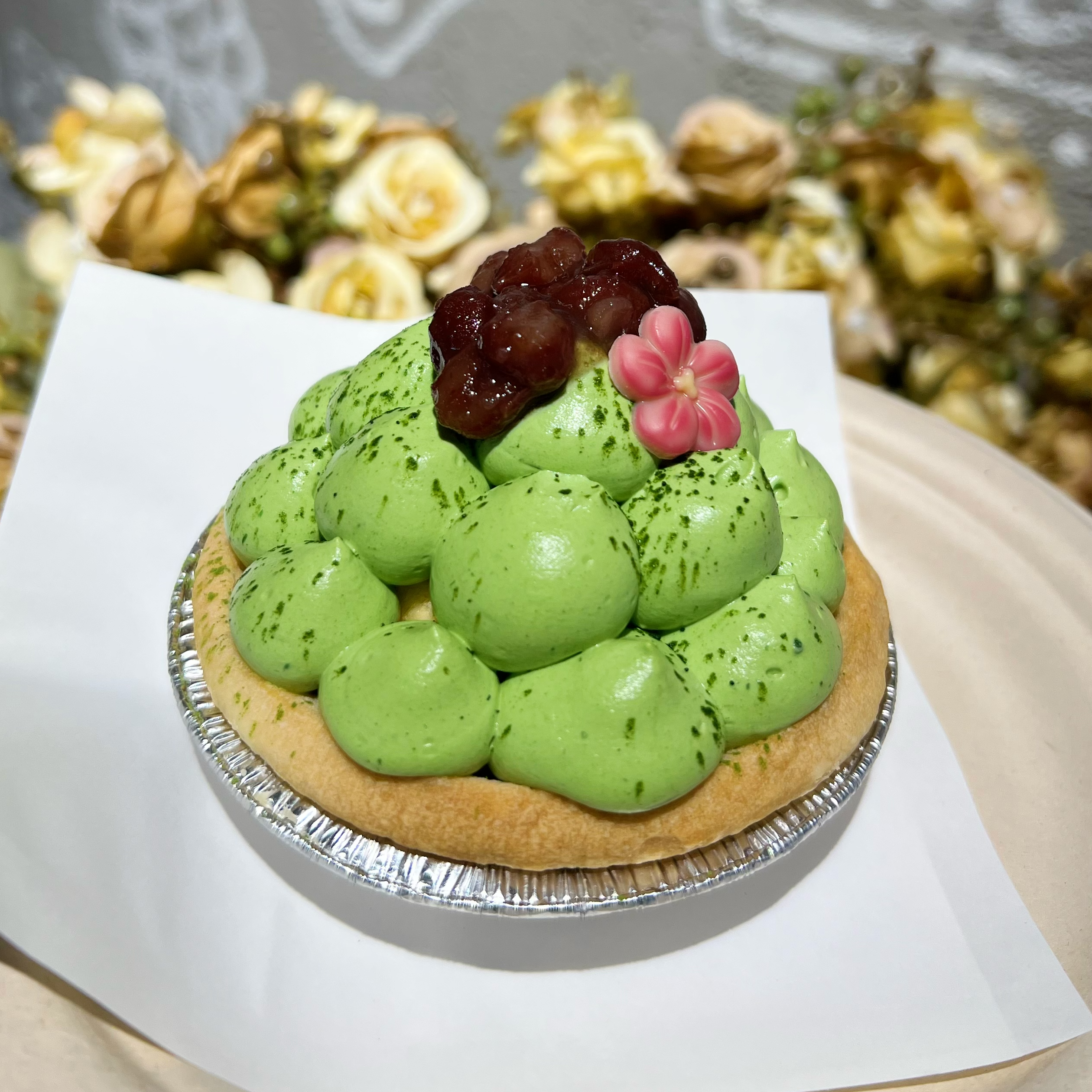 京都抹茶忌廉紅豆撻