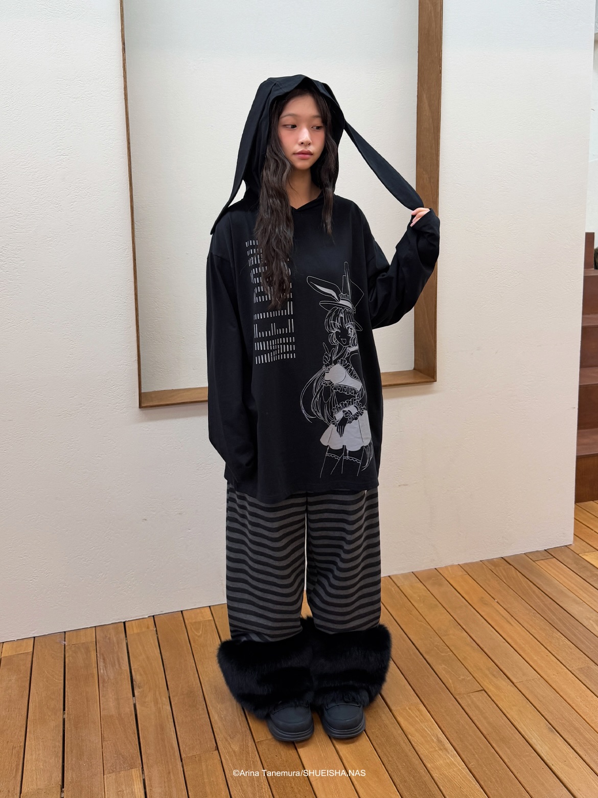 MELRONI BUNNY EARS HOODIE｜韓國 星河滿月 X CAVISH 服飾系列 (Full Moon） (26204-P)