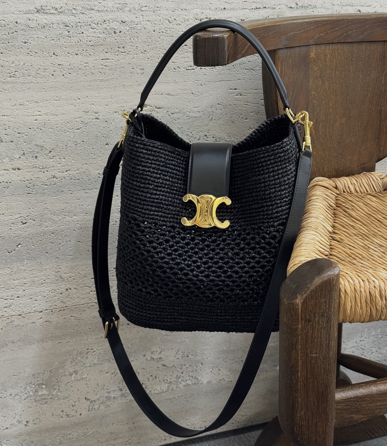 訂貨📮 Celine 新款 Medium Louise 編織水桶袋 Size 23.5x24x16cm