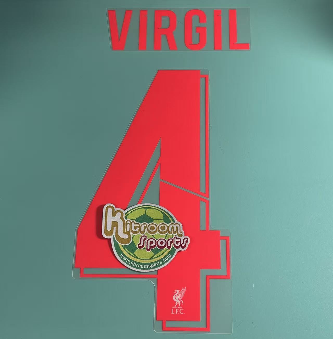 2021-22 Liverpool 3RD UCL Nameset #4 VIRGIL