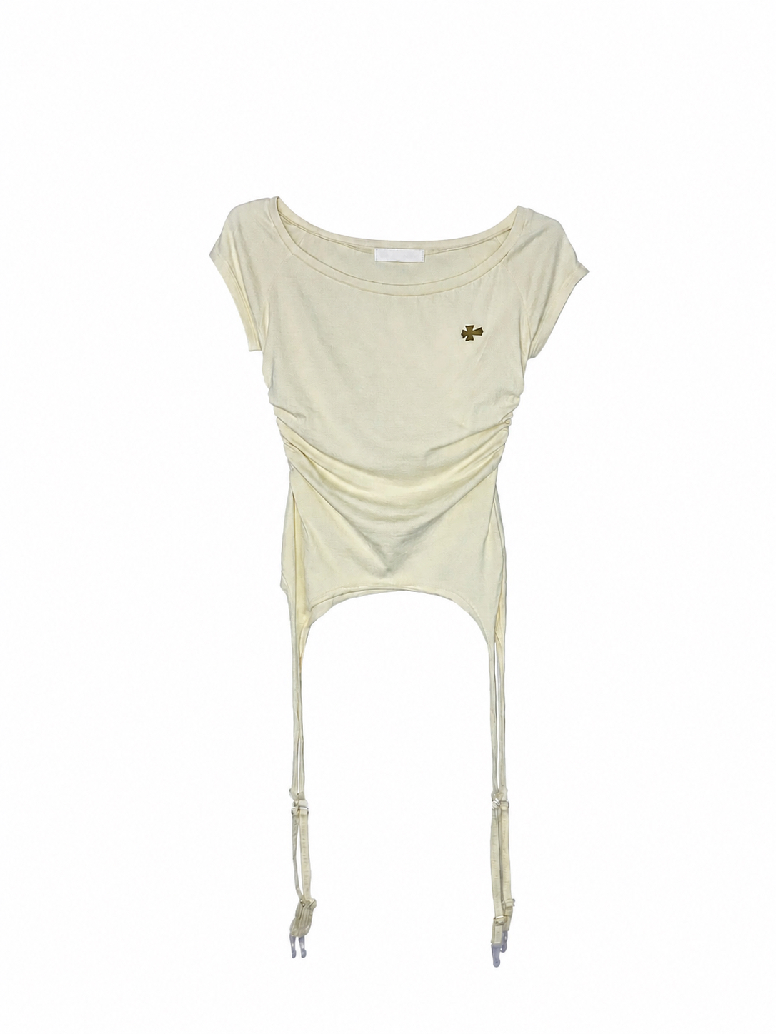 Cross Ruched Cutout Top