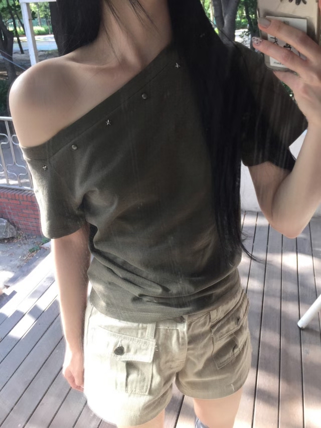 luna pigment stud t-shirt