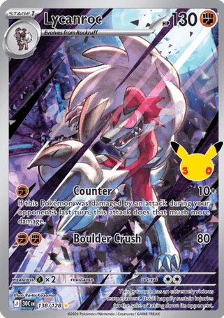 Pokemon TCG 30th Celebration - Lycanroc-138/128
