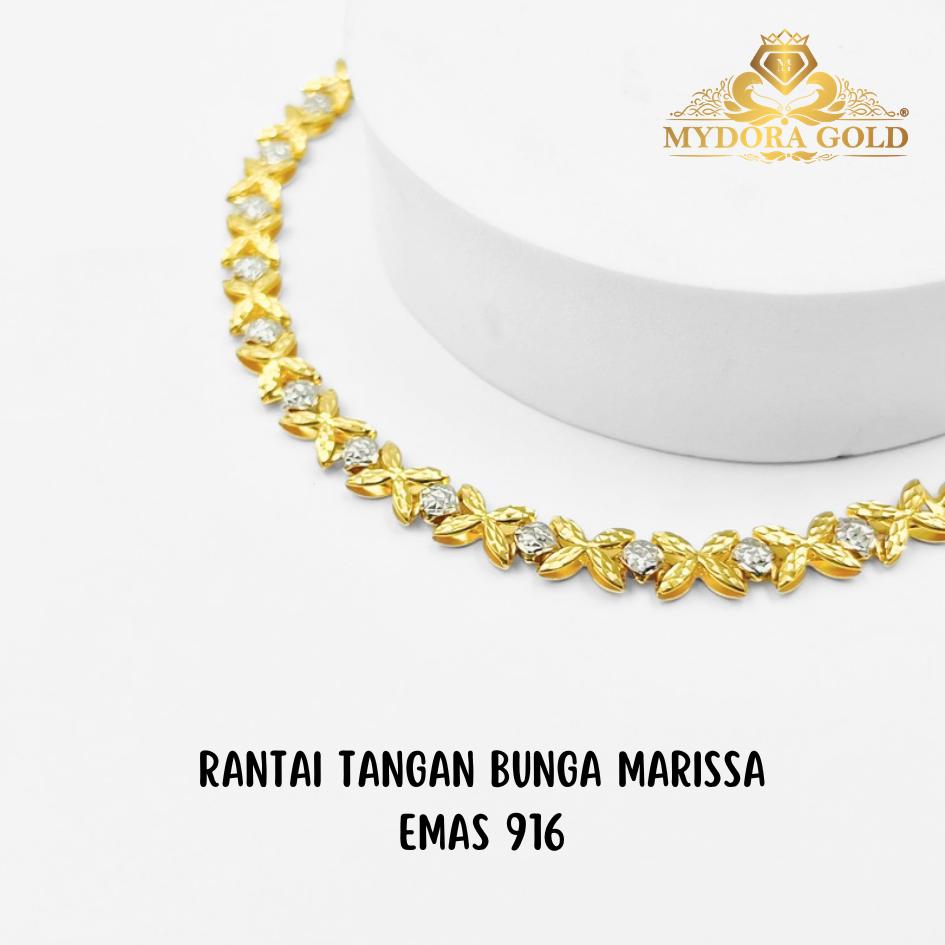 MYDORA Rantai Tangan Bunga Marrisa l EMAS 916/22K