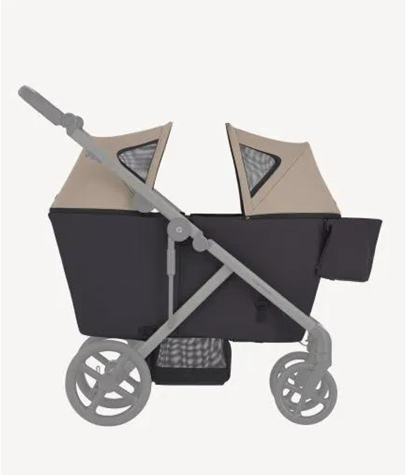 Anex Modu 雙人載物推車模組 | 多功能雙人嬰兒車 / 露營載物車 灰色