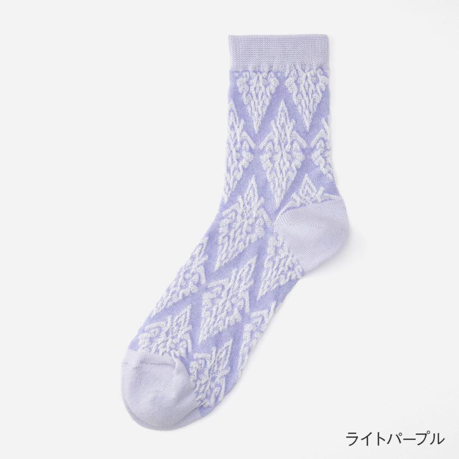 🔥🔥【日本製《KEYUCA》綿麻菱格浮雕透氣短襪】