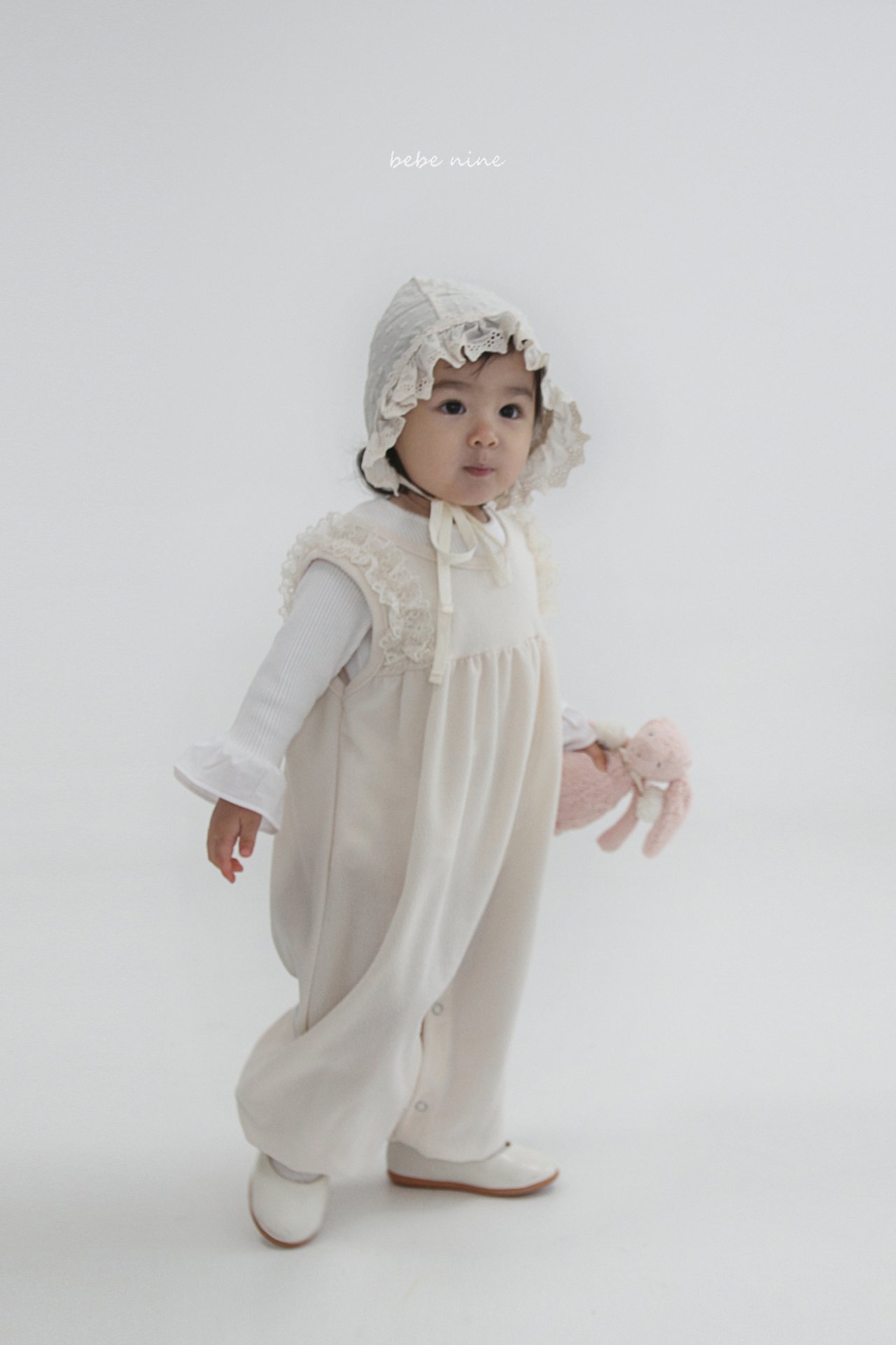 🌸預訂 韓國直送🌸🇰🇷Bebenine兩色蕾絲花邊後背蝴蝶結綁帶背心連身褲