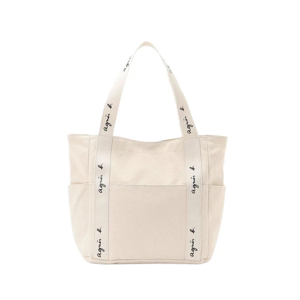 🟥BB00377🟥日本雜誌最新精品 agnès b帆布側孭袋