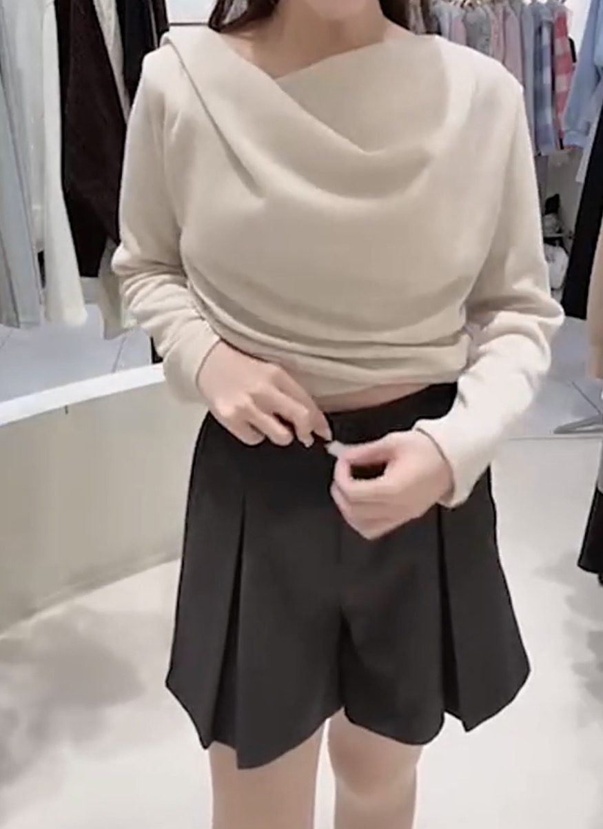 挺身布質短褲22/1 東大門檔口直播 #ff2731